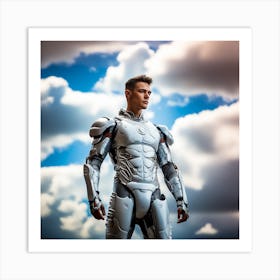 Futuristic Man In Futuristic Suit 49 Art Print