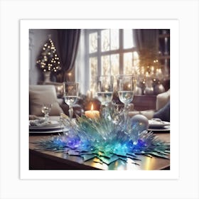 Christmas Table Setting 47 Art Print