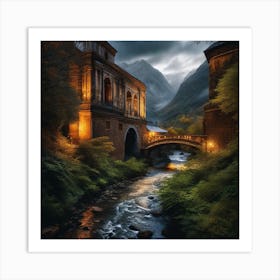 Castle In The Mountains 8 Art Print