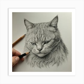 Default Draw With Cat 0 Art Print