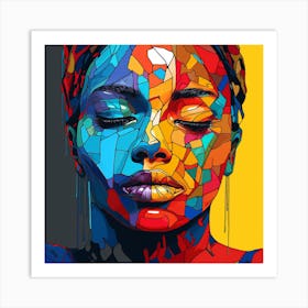 Mosaic Woman Art Print