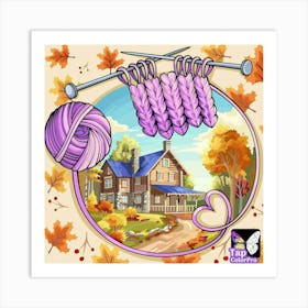 Autumn Village Art Print