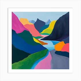Colourful Abstract Fiordland National Park New Zealand 6 Art Print