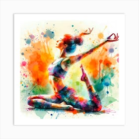 Yoga Girl In Yoga Pose Art Print