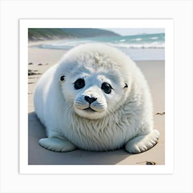 Seal Pup On The Beach Art Print