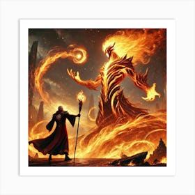 Ronan Mentor Flame Guardian Art Print