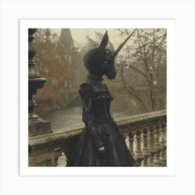 Gothic Unicorn Art Print