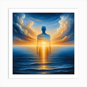 Sunrise Over The Ocean Art Print