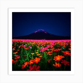 Mt Fuji At Night Art Print