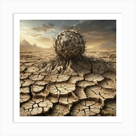Sphere In The Desert 3 Art Print