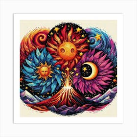 Sun and Moon 1 Art Print