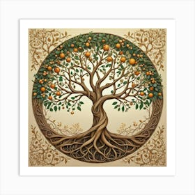 Christmas Tree Of Life The Festive Tree Of Life (1) Art Print