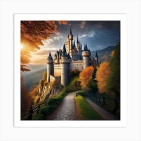 Castle In The Woods 1 Art Print