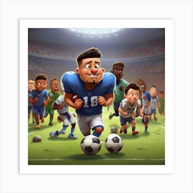 Soccer Game 3 Art Print