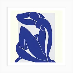 Blue Woman Art Print