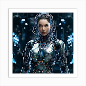 Cyborg Woman Art Print