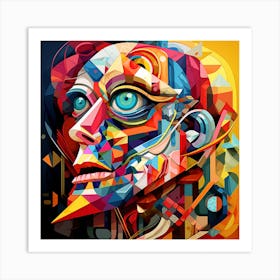 Abstract Portrait Of A Woman 5 Art Print