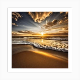 Sunset On The Beach 799 Art Print