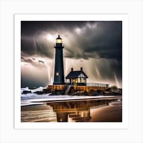 Stormy Lighthouse 2 Art Print