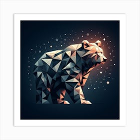 Geometric Art Bear Art Print