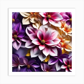 Paper Flowers 1 Art Print