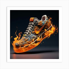 Nike Air Force 1 Fire 3 Art Print