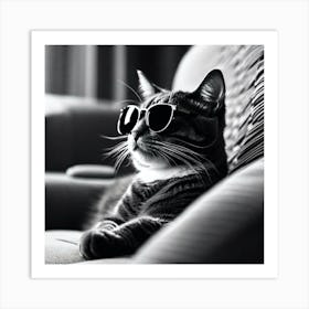 Cat In Sunglasses 3 Art Print