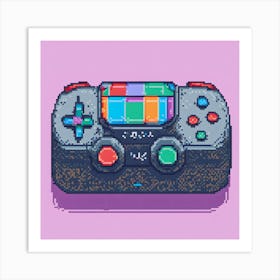 Pixel Game Controller Art Print