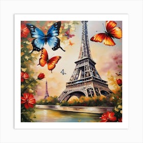 Butterflies In Paris 24 Art Print