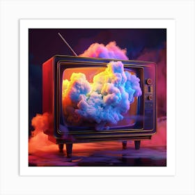 Tv In The Clouds 9 Art Print