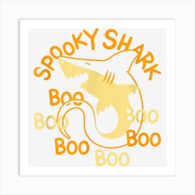 Funny Halloween Costume Spooky Shark Boo Boo Boo Art Print