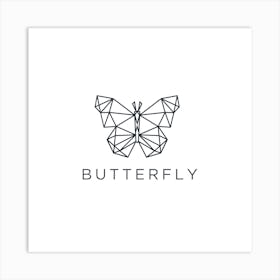 Butterfly Logo Art Print