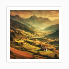 Swiss Alps Landscape Art Print