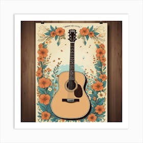 Acoustic Guitar Poster Art Print