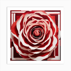 Op Art, Red roses 2 Art Print
