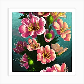 Alstroemeria Flowers 6 Art Print