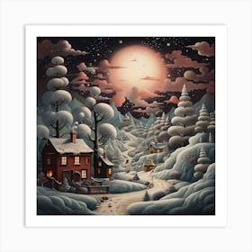 Nostalgic Christmas Brush Ballet 1 Art Print