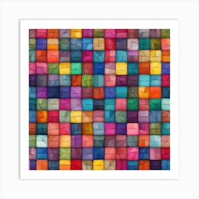 Colorful Squares Art Print