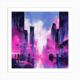 Abstract Cityscape Art Print