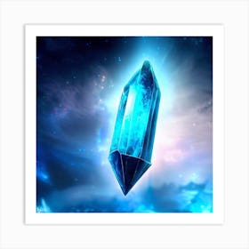 Blue Crystal Art Print