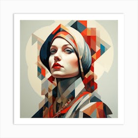 Geometric Polish Woman 02 Art Print