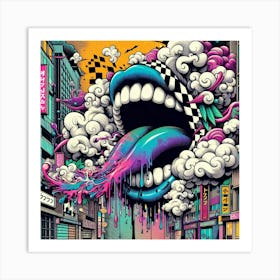 Psychedelic City 18 Art Print