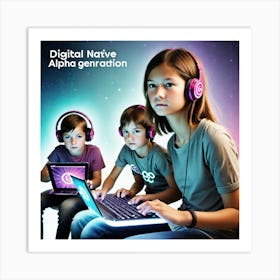 Digital Native Alpha Generation Art Print