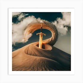 Sword In The Sand Art Print