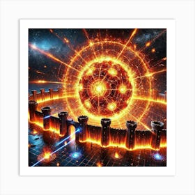 Celestial Firewall Absorbing Attacks Art Print