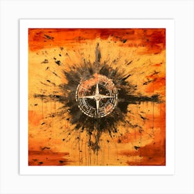 Explosion over the city Art Print