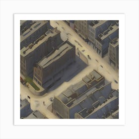 Aerial View Of A City Art Print