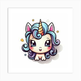 Cute Unicorn 410 Art Print