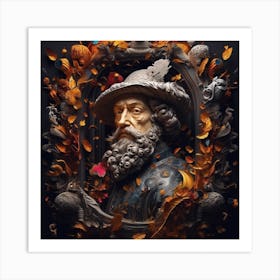 Bust Of A Man 1 Art Print