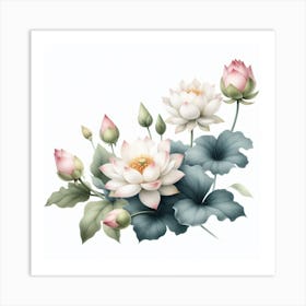 Lotuses 3 Art Print